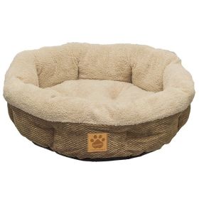 Precision Pet Natural Surroundings Shearling Dog Donut Bed - Coffee