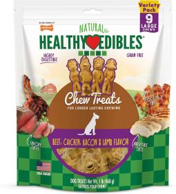Nylabone Healthy Edibles Natural Chew Treats Farm Friends Variety Flavor Large (Size: 9  Count)