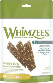 Whimzees Veggie Strip Natural Daily Dental Chew (Size: Medium)