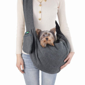 JESPET Comfy Pet Sling for Small Dog (Color: Grey)