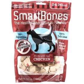 SmartBones Chicken & Vegetable Dog Chews (Size: Mini 2L under 20lbs 24 pack)