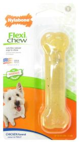 Nylabone Flexi Chew Dog Bone - Chicken Flavor (Size: Regular 1 Pack)