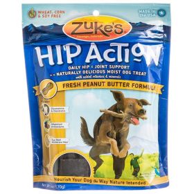 Zukes Hip Action Dog Treats - Peanut Butter & Oats Recipe (Size: 6oz)