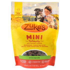 Zuke's Mini Naturals Moist Dog Treats - Delicious Duck Recipe (Size: 1lb)