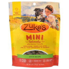 Zuke's Mini Naturals Moist Dog Treats - Delicious Duck Recipe (Size: 6oz)