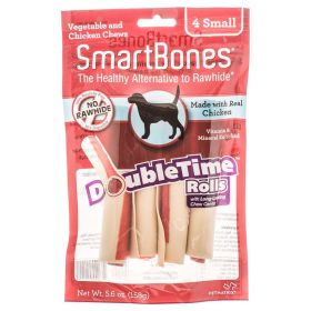 SmartBones DoubleTime Roll Chews for Dogs - Chicken (Size: S 4 pack 5L 11-25lbs)