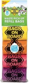 Bags on Board Colored Waste Pick-Up Bags (Size: 60  Count)