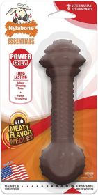 Nylabone Essentials Power Chew Barbell Meaty Medley Flavor (Size: Large 1  Count)