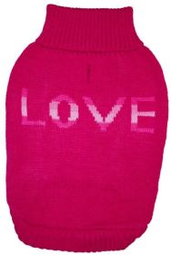 Fashion Pet True Love Dog Sweater (Size: Medium Pink)