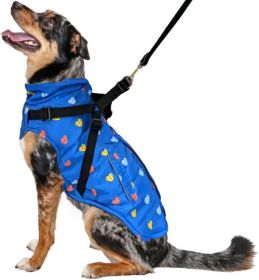Fashion Pet Puffy Heart Harness Coat (Size: Small Blue)