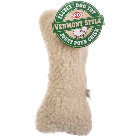 Spot Vermont Style Fleecy Bone Shaped Dog Toy (Size: 9 " Long)