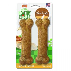Nylabone Healthy Edibles Wholesome Dog Chews - Chicken Flavor (Size: Wolf 5.5" Long 2 Pack)
