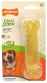 Nylabone Flexi Chew Dog Bone - Chicken Flavor (Size: Wolf 1 Pack)