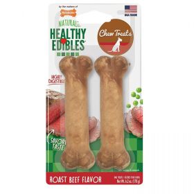 Nylabone Healthy Edibles Wholesome Dog Chews - Roast Beef Flavor (Size: Wolf 2 Pack)