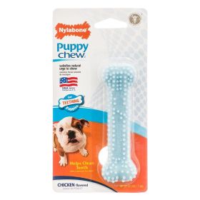 Nylabone Puppy Chew Dental Bone Chew Toy - Blue (Size: 3.75" Chew - (For Puppies up to 15 lbs))