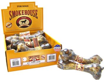 Smokehouse Treats Meaty Pork Bone (Size: 12 Pack)