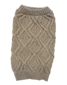 Outdoor Dog Fisherman Dog Sweater - Taupe (Size: X-Small 8"-10" Neck to Tail)