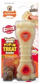 Nylabone Power Chew Knuckle Bone and Pop-In Treat Toy Combo Chicken Flavor (Size: Giant)