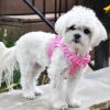 American River Dog Harness Pink Polka Dot Ruffle