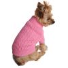 Dog Cable Knit 100% Cotton Sweater       Candy Pink