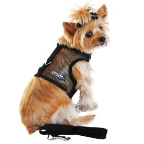 Cool Mesh Dog Harness - Solid Black (Size: X-Small)