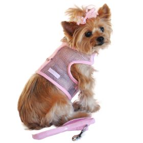 Cool Mesh Dog Harness - Solid Pink (Size: X-Small)