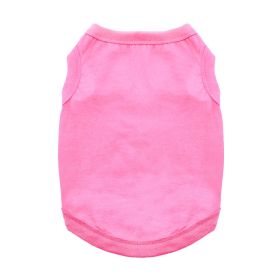 100% Cotton Dog Tanks - Carnation Pink (Size: X-Small)