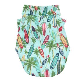 Hawaiian Camp Shirt - Surboards & Palms (Size: XX-Small)