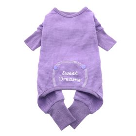 Pastel Lilac Sweet Dreams Thermal Pajamas (Size: X-Small)