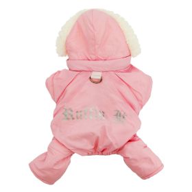 Pink Ruffin It Dog Snow Suit Harness (Size: X-Small)