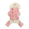 Pink Ruffin It Dog Snow Suit Harness