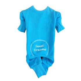 Blue Sweet Dreams Thermal Pajamas (Size: X-Small)