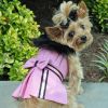 Pink Wool Classic Dog Coat Harness and Fur Collar with Matching Leash
