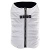 Zip-up Dog Puffer Vest - WHITE