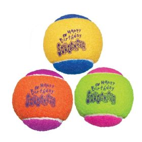 KONG Squeakair Birthday Tennis Balls (Size: Medium 3 Count)
