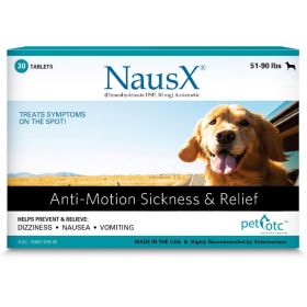 Pet OTC NausX Anti-Motion Sickness Treatment for Dogs (Size: 51-90lbs)