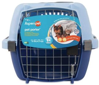 Aspen Pet Fashion Pet Porter Kennel Breeze (Size: Up to 10lbs Blue and Black)