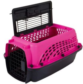 Petmate Two Door Top-Load Kennel Pink (Size: Up to 10lbs)