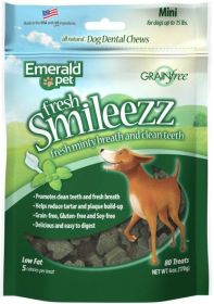 Emerald Pet Fresh Smileezz Dental Dog Treats (Size: Mini 6 oz)