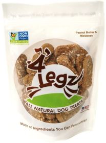 4Legz Kitty Roca Crunchy Dog Cookies Peanut Butter and Molasses (Size: 8oz)