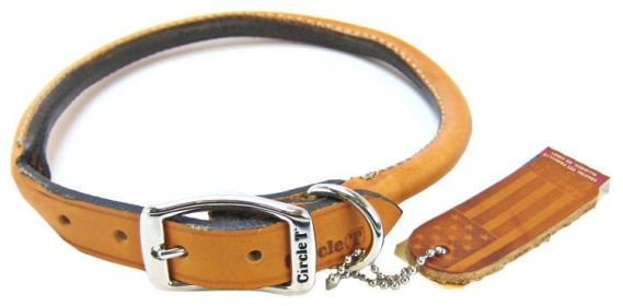 Circle T Leather Round Collar (Size: 18 " Neck Tan)