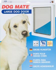 Dog Mate Multi Insulation Dog Door - White (Size: Large (Dogs up to 25" Shoulder Height))