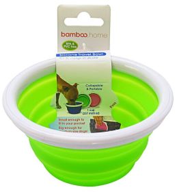 Bamboo Silicone Travel Bowl - Assorted (Size: 1cup tray)