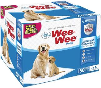 Four Paws Wee Wee Pads Original (Size: 150 Pack 22" L x 23" W)