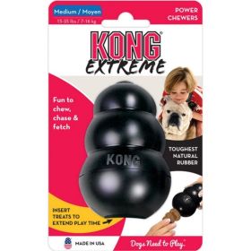 Kong Extreme Kong Dog Toy - Black (Size: Dogs 15-35lbs 3.5"T x .75" Diameter)