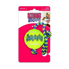 Kong Squeakers Tennis Ball with Rope (Size: Medium)