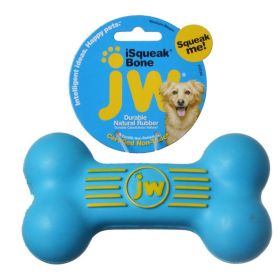 JW Pet iSqueak Bone - Rubber Dog Toy (Size: Medium 5.5" Long)