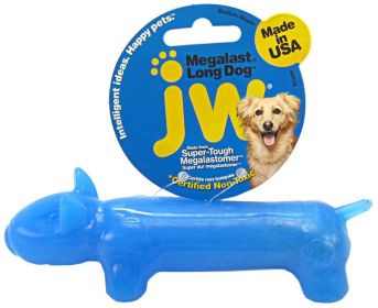 JW Pet Megalast Rubber Dog Toy - Long Dog (Size: Large - 4" Diameter)