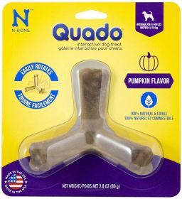 N-Bone Quado Interactive Dog Treat - Pumpkin Flavor (Size: 1 Pack)