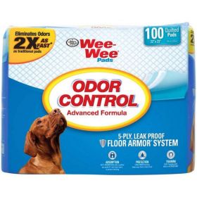 Four Paws Wee Wee Pads - Odor Control (Size: 100 Pack @2" L x 23" W)